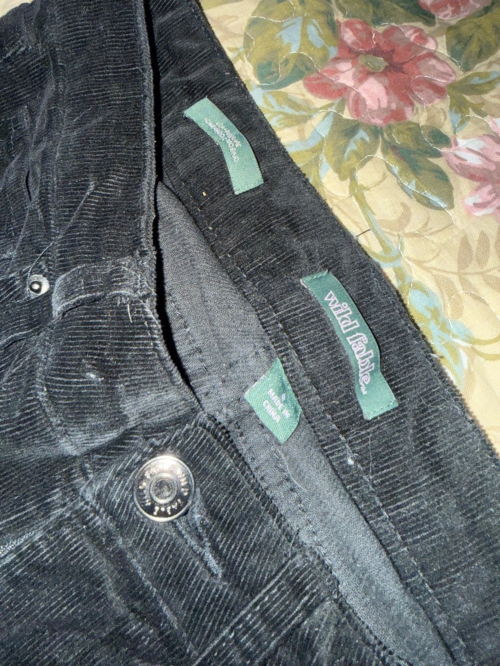 Wild Fable womens Black Corduroy flare Jeans